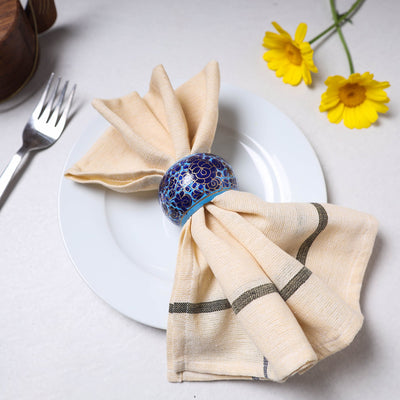  Blue Floral Handpainted Wooden Napkin Holder 