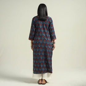 Buy Ajrakh Hand Block Printed Cotton Kurta Online at iTokri.com