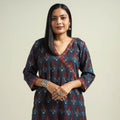 Buy Ajrakh Hand Block Printed Cotton Kurta Online at iTokri.com