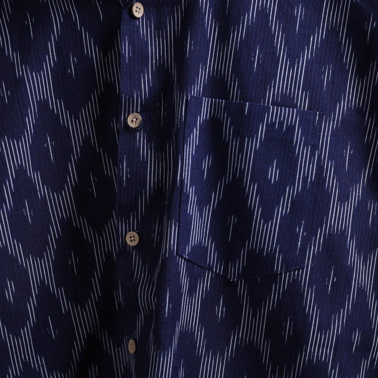 Blue - full sleeve cotton men pochampally ikat shirt 02