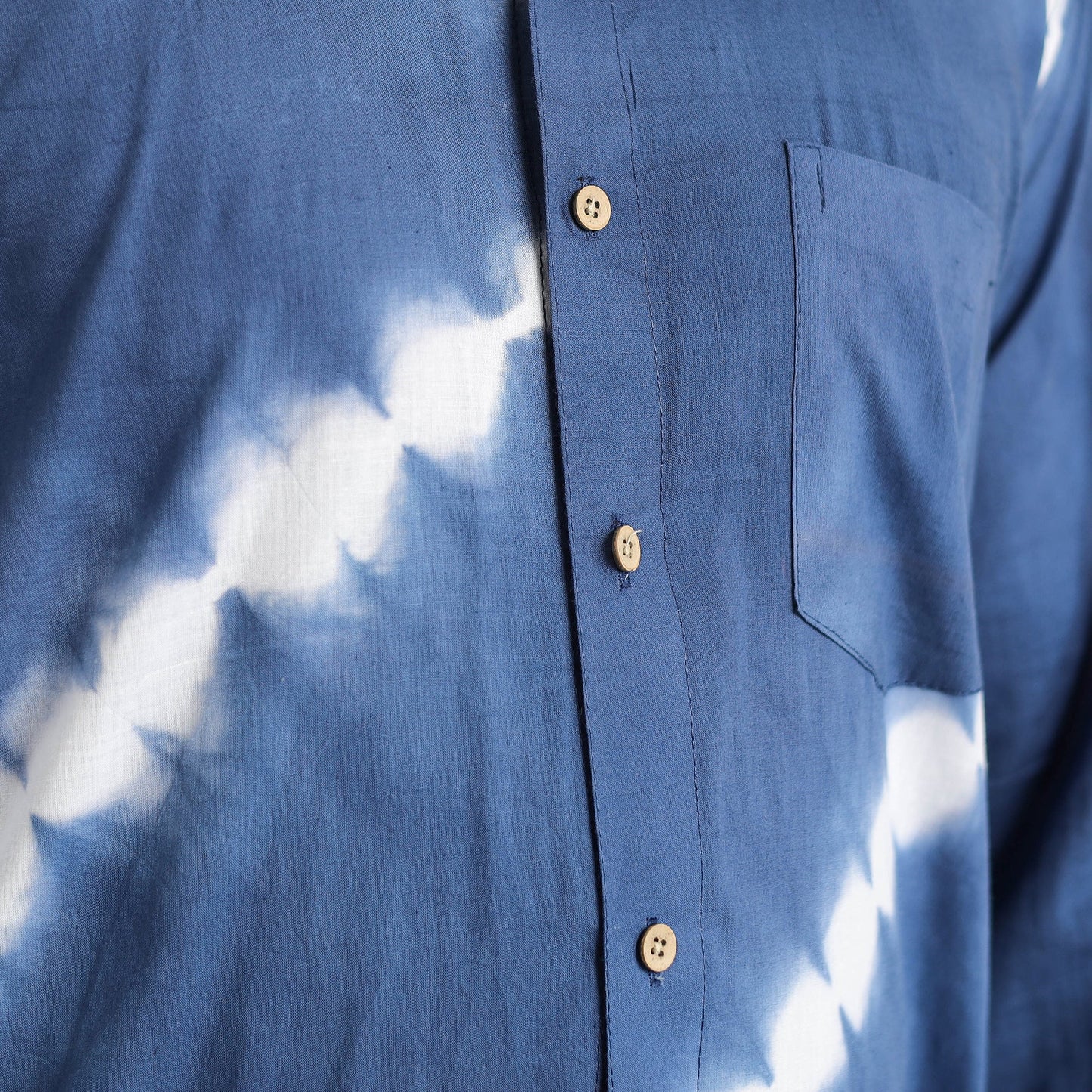 Buy Full Sleeve Tie & Dye Cotton Men Shibori Shirt