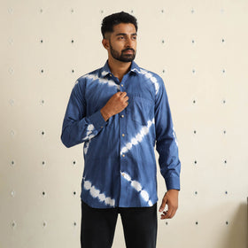 Buy Full Sleeve Tie & Dye Cotton Men Shibori Shirt