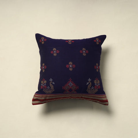 Blue - gavanti kasuti hand embroidery cushion cover (16 x