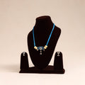 Blue German Silver Fabart Necklace Set