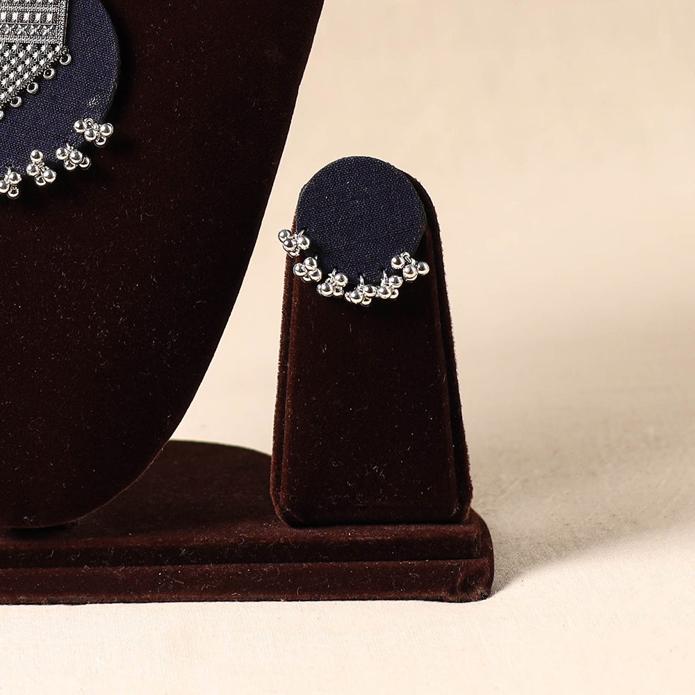 Blue German Silver Fabart Necklace Set