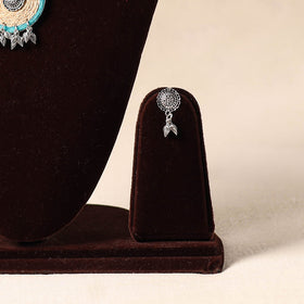 Blue German Silver Jute Necklace Set