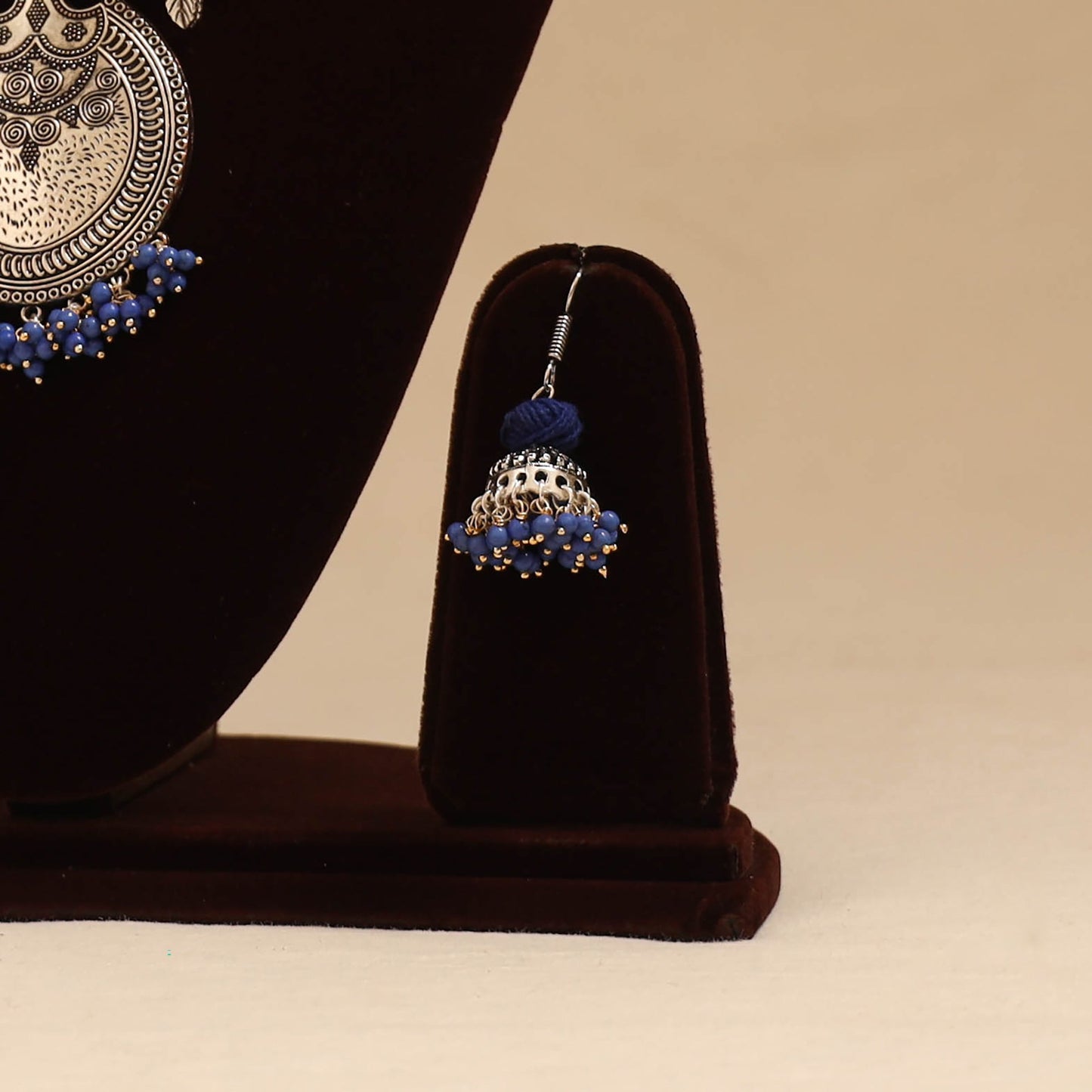 German silver thread beads necklace set 10 - handcrafted