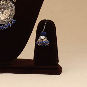 German silver thread beads necklace set 10 - handcrafted