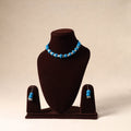 Blue German Silver Thread Beads Necklace Set