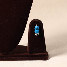 Blue German Silver Thread Beads Necklace Set