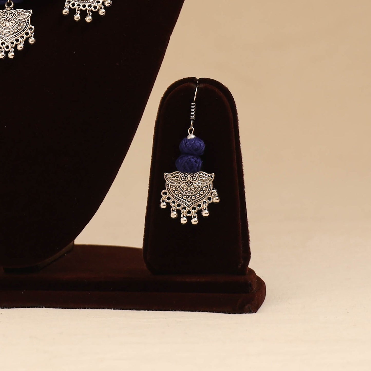 German silver thread beads necklace set 19 - handcrafted