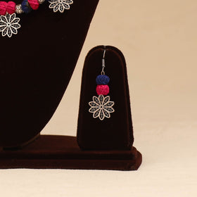 German silver thread beads necklace set 23 - handcrafted