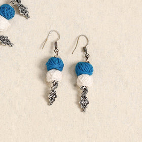 Blue - german silver thread beads necklace set 30