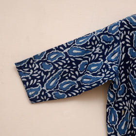 Girls indigo bagru pure cotton kurta set (2-6 years) 18