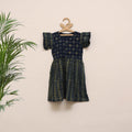 Girls pure cotton ajrakh hand block print frock dress (2-3