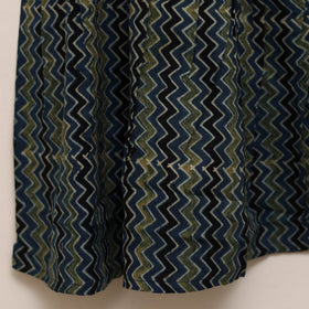 Blue - girls pure cotton ajrakh hand block print frock