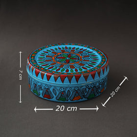  Godna Madhubani Handpainted Stainless Steel Casserole