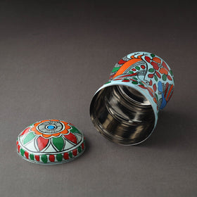  Bengal Patua Handpainted Stainless Steel Multi Utility Canister 
