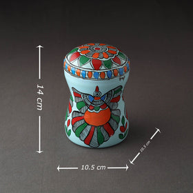 Blue Bengal Patua Handpainted Stainless Steel Multi Utility Canister