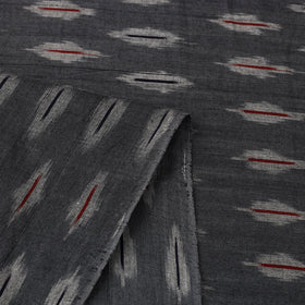  Grey Cotton Pochampally Weave Ikat Fabric