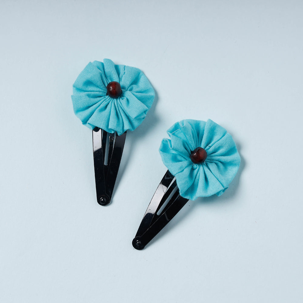  Gulmohar Flower Handmade Tik-Tok Hair Clip (Set of 2) Online l  iTokri.com