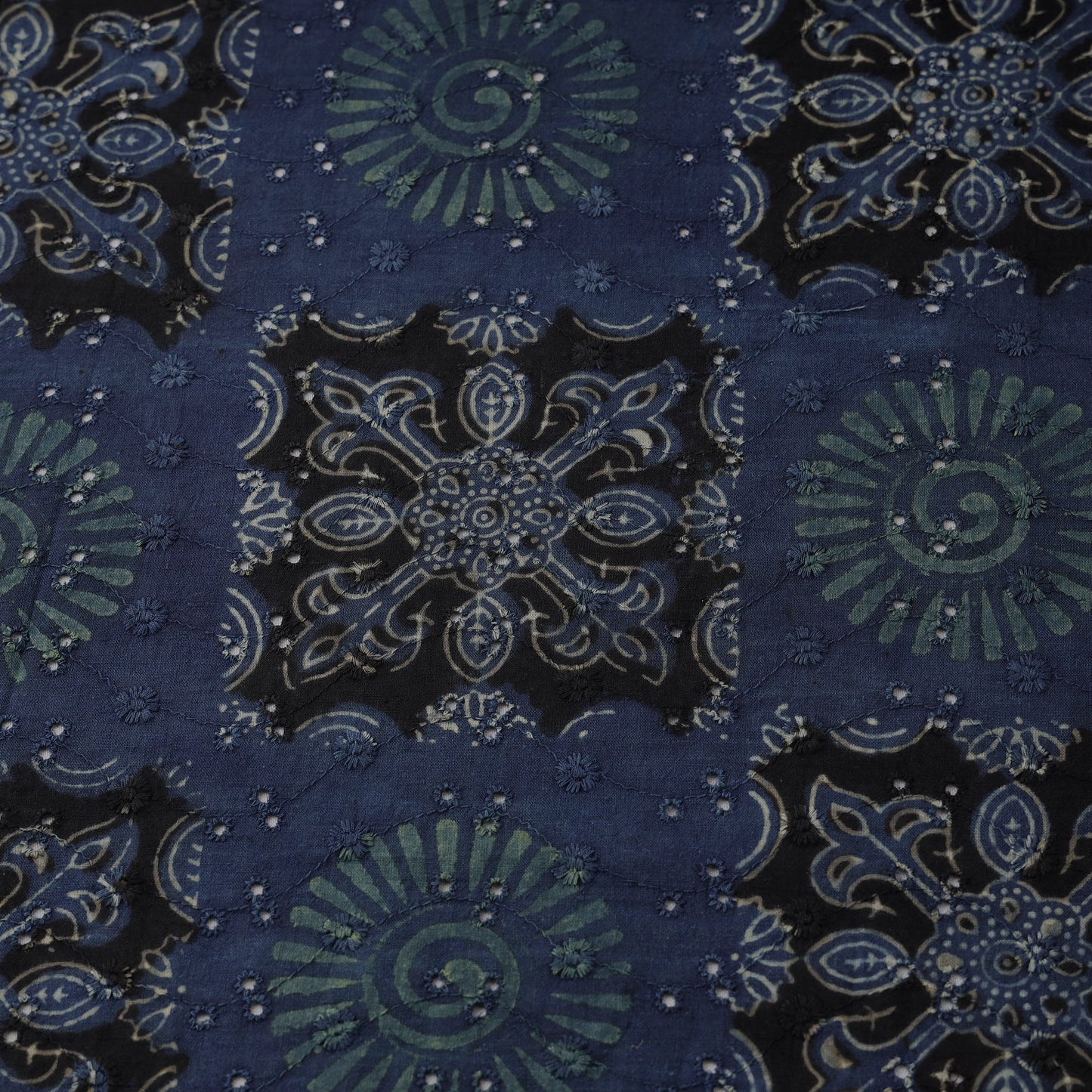 Hakoba natural dyed cotton fabric 30 - handcrafted