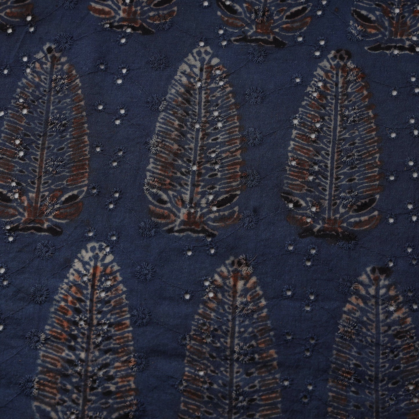 Hakoba natural dyed cotton fabric 35 - handcrafted