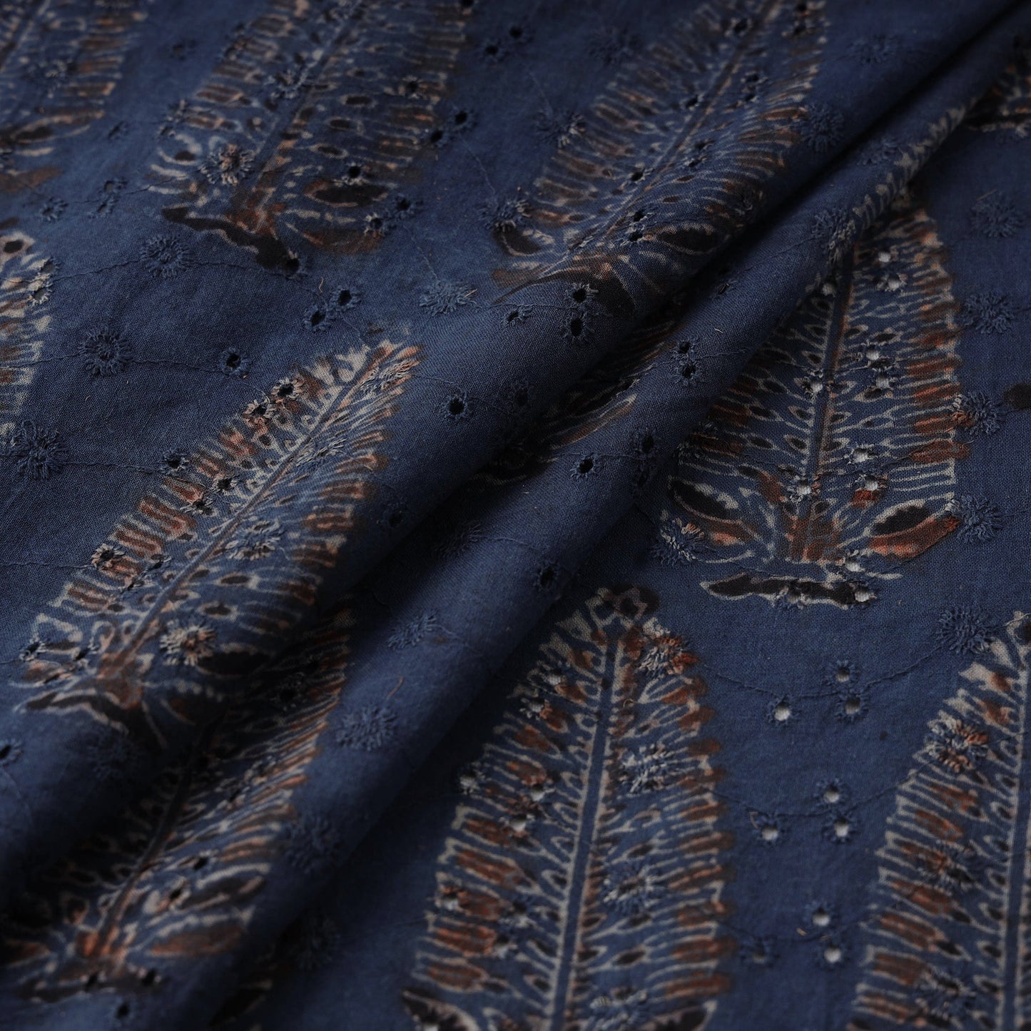 Hakoba natural dyed cotton fabric 35 - handcrafted