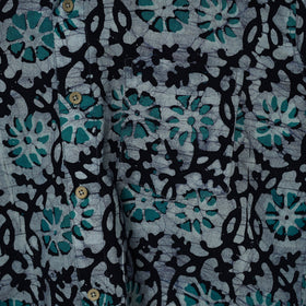 Half sleeve cotton men hand block batik print shirt 09