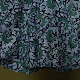 Half sleeve cotton men hand block batik print shirt 15