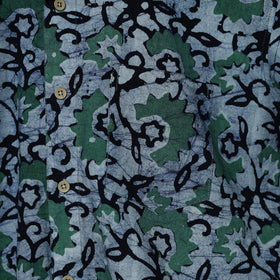 Half sleeve cotton men hand block batik print shirt 15