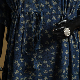 Hand akola long kaftan with tie-up waist 05 - handcrafted