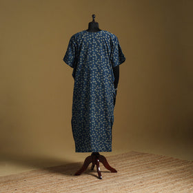 Hand akola long kaftan with tie-up waist 05 - handcrafted