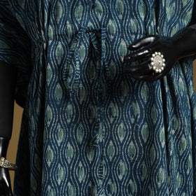 Hand akola long kaftan with tie-up waist 08 - handcrafted