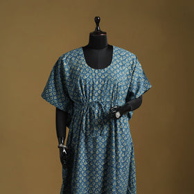 Hand akola long kaftan with tie-up waist 10 - handcrafted