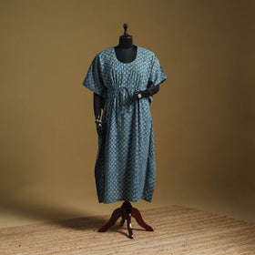 Hand akola long kaftan with tie-up waist 10 - handcrafted