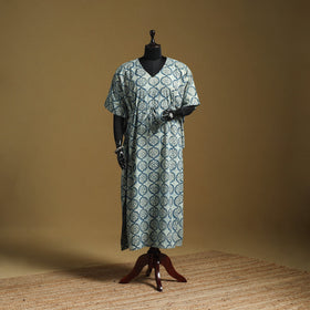 Hand akola long kaftan with tie-up waist 15 - handcrafted