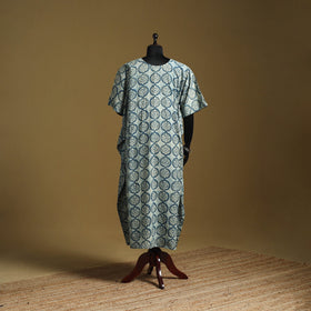 Hand akola long kaftan with tie-up waist 15 - handcrafted