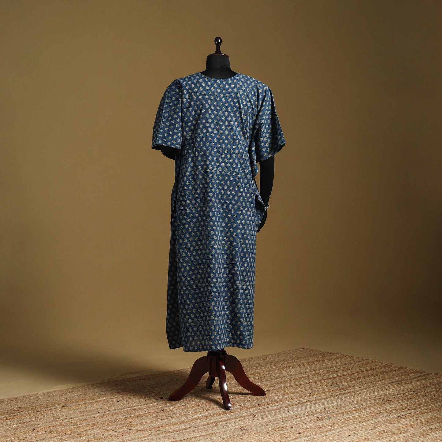 Hand akola long kaftan with tie-up waist 21 - handcrafted