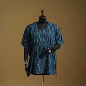 Hand akola short kaftan with tie-up waist 25 - handcrafted