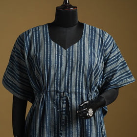 Hand akola short kaftan with tie-up waist 28 - handcrafted