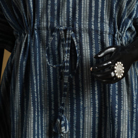 Hand akola short kaftan with tie-up waist 28 - handcrafted