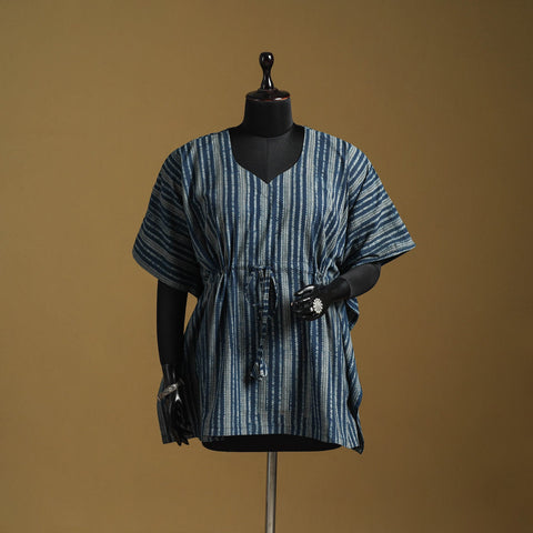 Hand akola short kaftan with tie-up waist 28 - handcrafted