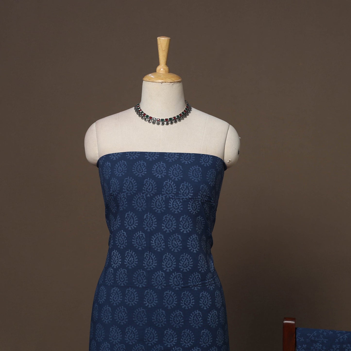 Hand batik cotton 3pc unstitched dress material 52