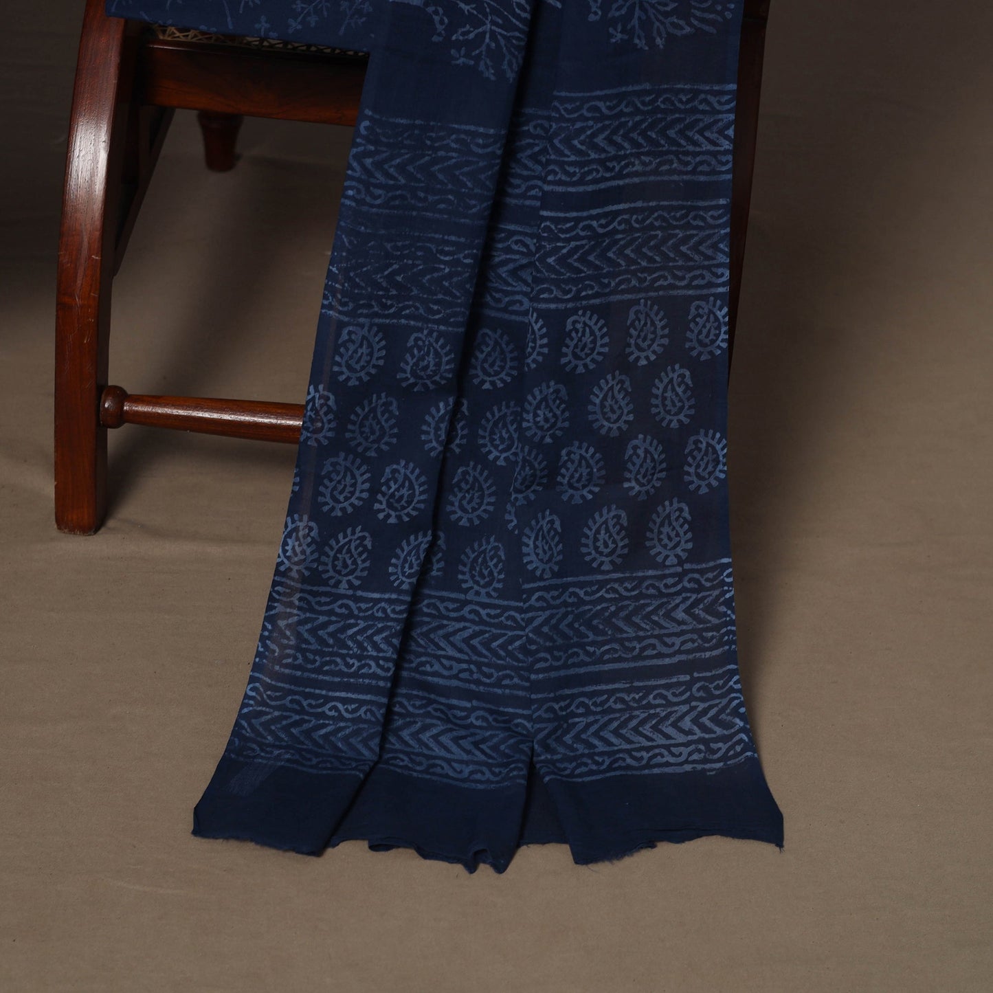 Hand batik cotton 3pc unstitched dress material 52