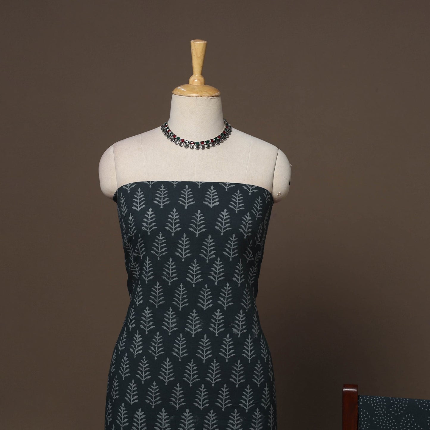 Hand batik cotton 3pc unstitched dress material 53