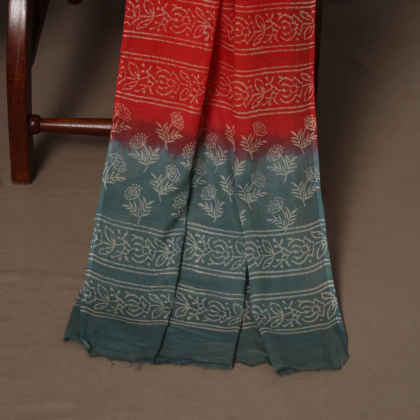 Hand batik cotton 3pc unstitched dress material 55