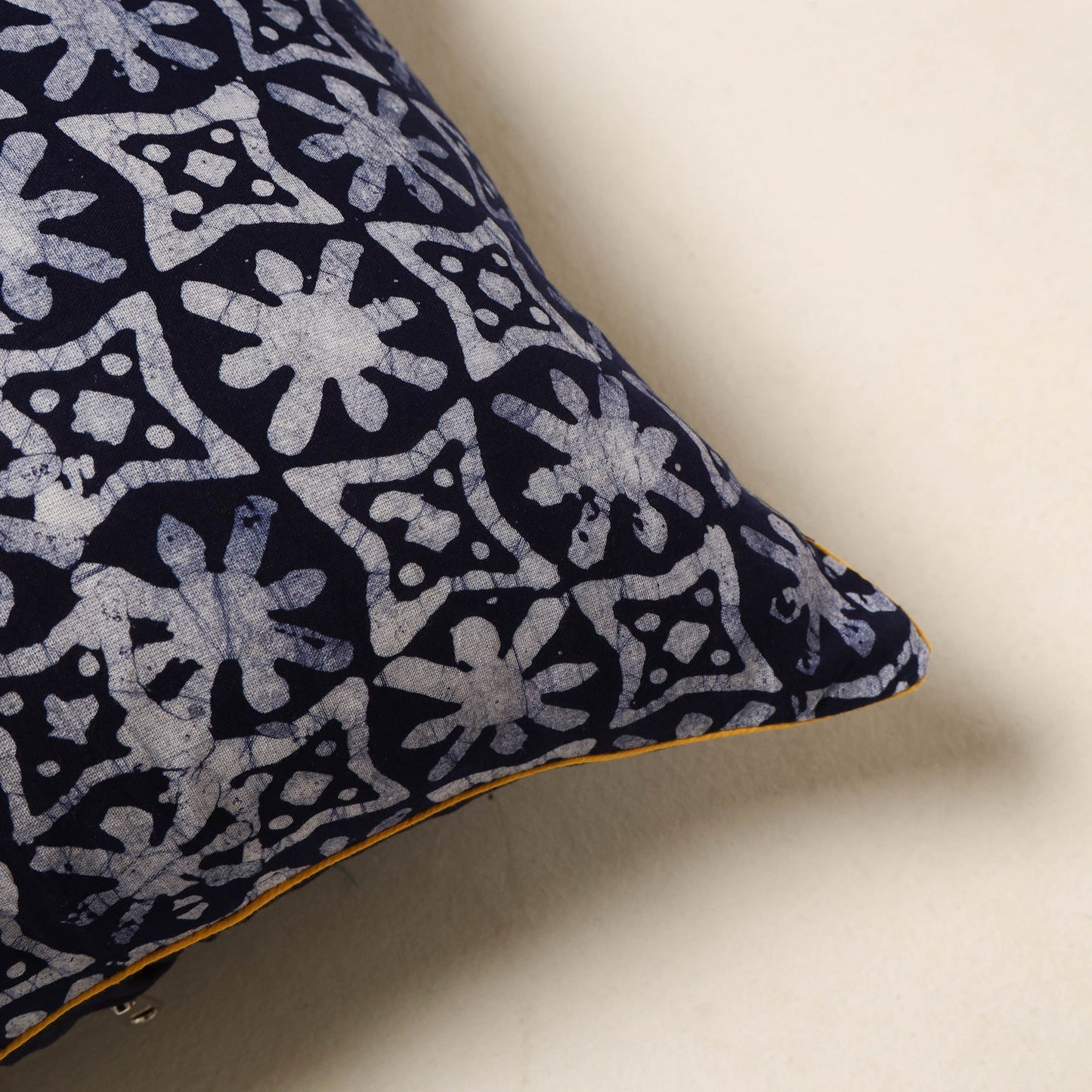 Blue - hand batik cotton cushion cover 116 - handcrafted