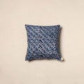 Blue - hand batik cotton cushion cover 21 - handcrafted