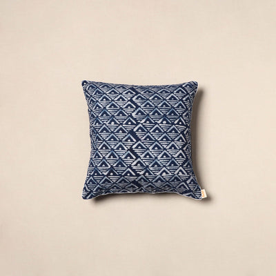 Blue - hand batik cotton cushion cover 21 - handcrafted